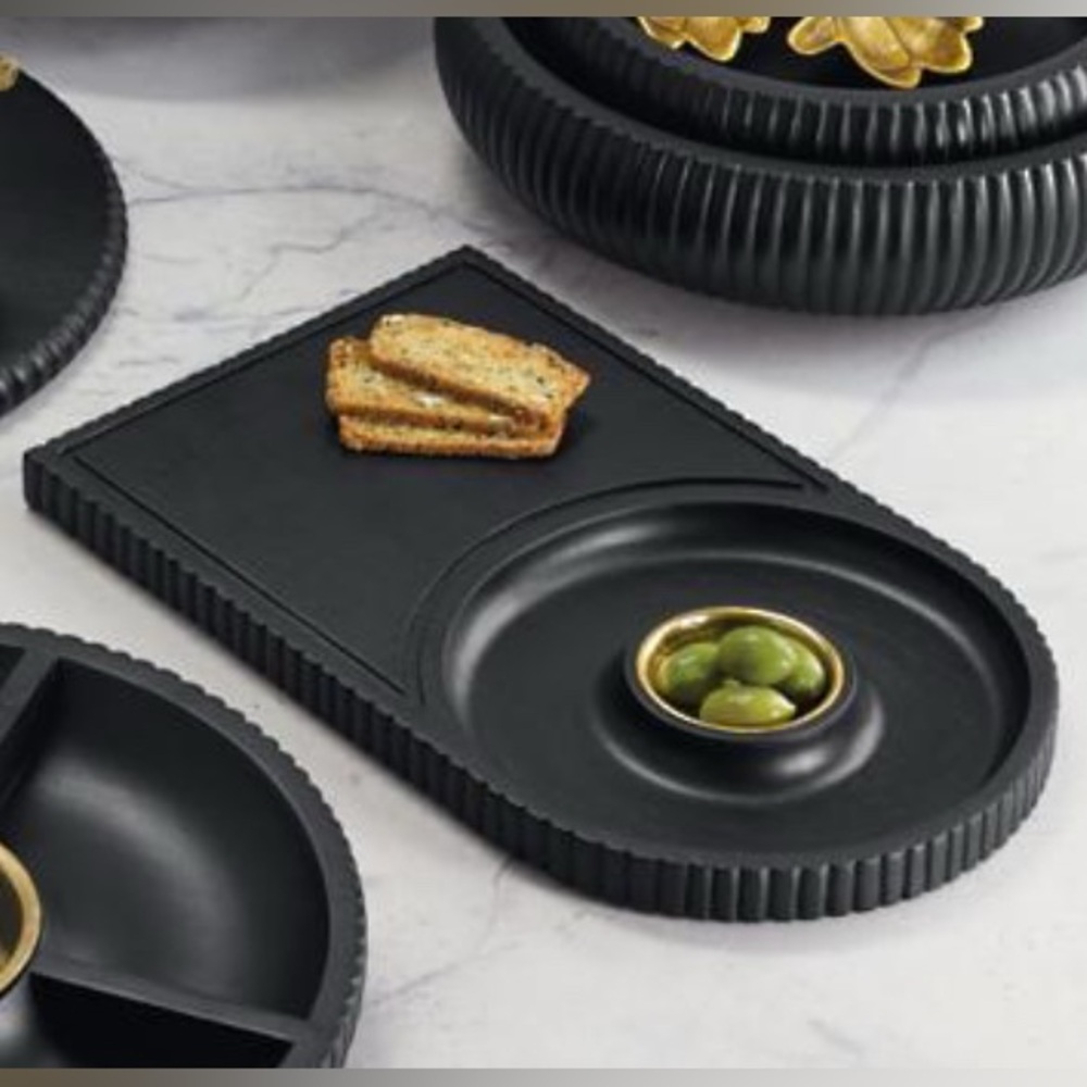 Frontgate Wood Garnish Board - Onyx Collection - NWT